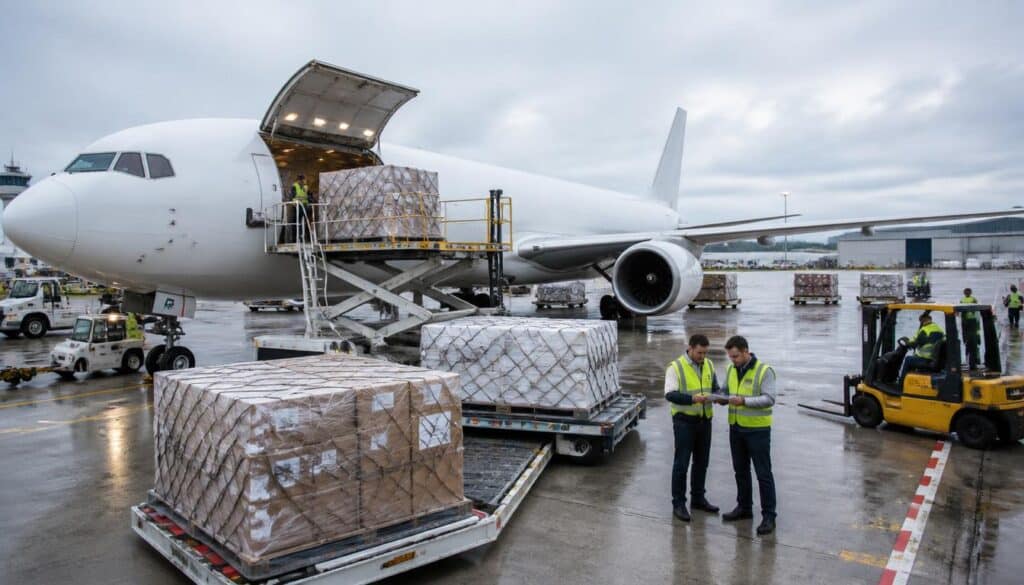 Transport aérien de marchandises : délais et règles